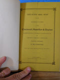 Cincinnati Hamilton & Daytona Railway Co Annual Reports 1884-1890 Bound Volume
