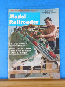 Model Railroader Magazine 1972 January Bill Lafaye combines steam and traction