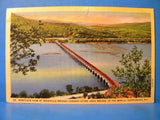 Postcard Bird's Eye View of Rockville Bridge Harrisburg PA Postmarked 1950