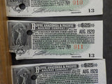 Butte Anaconda & Pacific 1921 $25 bond redemption    LOT OF 7