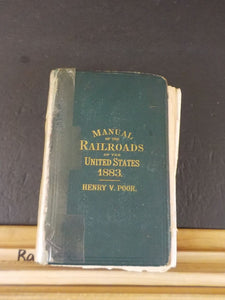 Poor's Manual of Railroads 1883 History rolling stock more   Damage