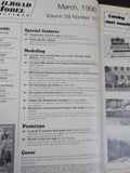 Railroad Model Craftsman Magazine 1990 March Build a depot Oil cars ATSF modern