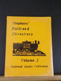 Stephans Railroad Directory Volume 2 Railroad Model Craftsman RMC Index 1933-87