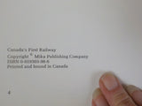 Canada’s First Railway by Nick & Helma Mika Champlain & St Lawrence w/DustJacket
