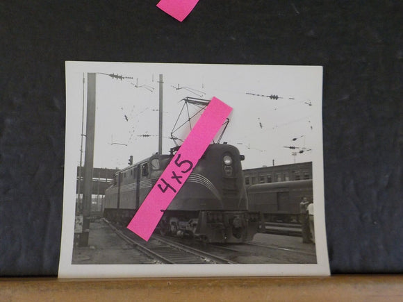 Photo Pennsylvania Railroad Locomotive #4869 4X5 Black & White Sunnyside Yard
