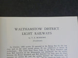Tramway Review Issue No 16 Vol 2 1954 Walthamstow District Light Railways