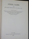 Steel Dams by Otis E. Hovey   1935      Hard Cover