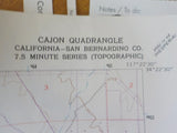 Map Cajon Quadrangle California San Bernardino Co. Topographic Map 1956