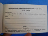 Chessie instructions for safety & fire prevention 2 booklets
