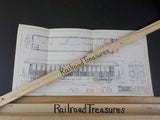 Blueprint Philadelphia & Reading 1892 Open Platform Class PAG Coach   BP #318