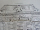 Map Denver Union Terminal Railway Co Union Station & Terminal Facilities