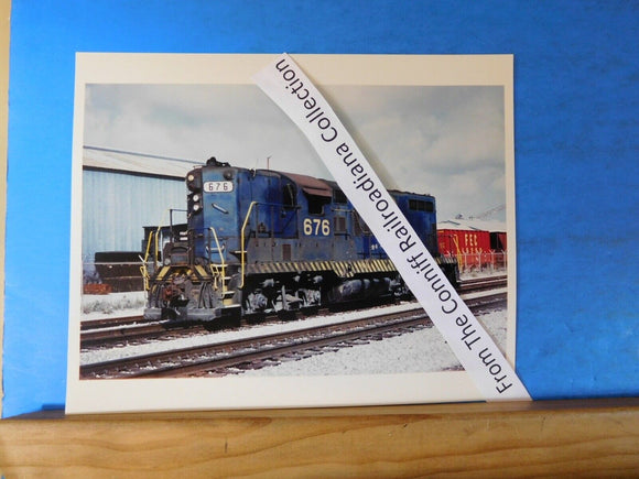 Photo Florida East Coast Locomotive #676 8X10 Color FEC