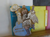 Jaycees Montana Miss Piggy  In Western Outfit On Blue Base     PIN