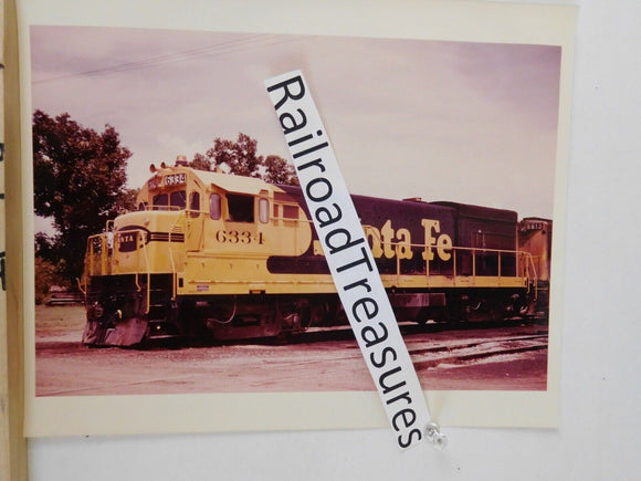 Photo Santa Fe Locomotive #6334 8 X 10 Color Temple TX 1973