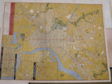Map PTC Map of Philadelphia #5 1946 Showing Street Car Bus and Subway Lines