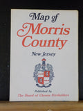 Map of Morris County, New Jersey 1969 Railroad Yacht clubs Parks