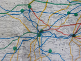 Map Principal Railroads in United States, Southern Canada & Northern Mexico 1985