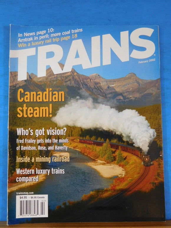 Trains Magazine 2002 February Canadian steam Inside Mining RR