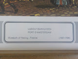Renaissance Lithographic Print Ludolf Bakhuyzen Port D'Amsterdam Lithographic