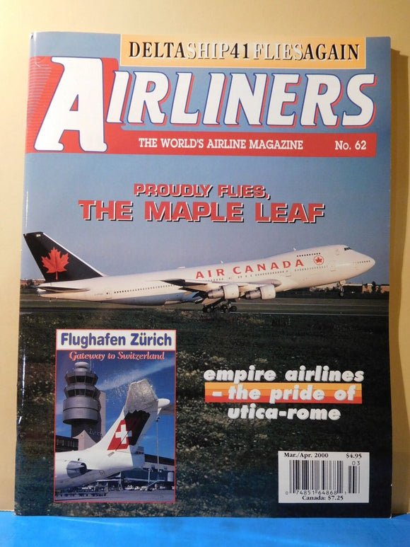 Airliners World’s Airline Magazine 2000 March April #62 The Maple Leaf Proudly F