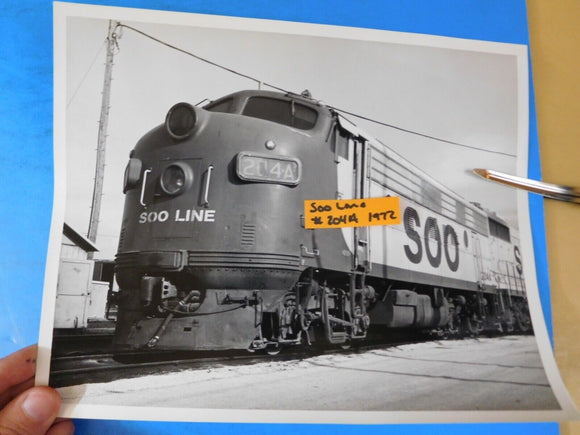 PHOTO SOO Line Locomotive #204A Schiller Park Illinois F3 1972 8x10