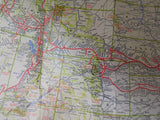 Map Union Pacific Railroad 1971 UP United States Map