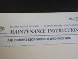 EMD Maintenance Instructions MI 1144 Rev A Air Compressor models WBO and WBG