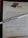 Trains Magazine Sample issue with a letter from AC Kalmbach