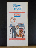 Map New York State Exxon Road map 1977