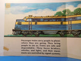 Freight Train and Passenger train wall display poster reversible Bill Bunce