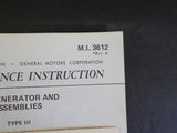 EMD Maintenance Instructions MI 3612 Rev A Auxiliary generator and blower assemb