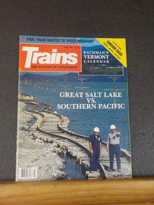 Trains Magazine 1987 April Great Salt Lake vs Southern Pacific Corridor Crash FM