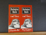 Burlington Route System Public Timetable 1959 May-October