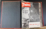 Trains Magazine in a Trains wire binder 1966 12 issues