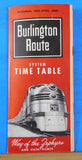 Burlington Route System Time Table 1964 Nov - 1965 April