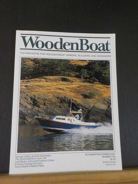 Wooden Boat Magazine #163 November December 2001 Laid decks Camp cruising surf D