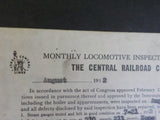 Central Railroad Company Of New Jersey Lot  Locomotive Inspection Frt Tariff