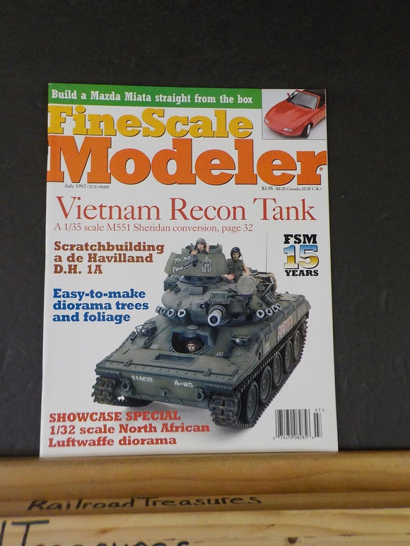 FineScale Modeler 1997 July Vietnam REcon Tank Diorama trees & folage