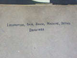 Locomotive, ship, house, machine, detail drawings Jean H Rougeau France