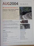 Trains Magazine 2004 August Horseshoe Curve Santa Fe surf Line