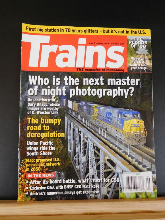 Trains Magazine 2008 September Next master of night photography? UP wings ride t