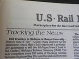 US Rail News 1987 July Our 5th Year Marketplace for the Railroad Industry & Hobb