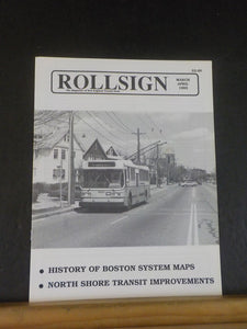 Rollsign Magazine of New England Transit News 1993 March April Boston System Map