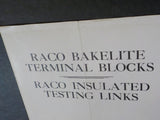 Raco Bakelite Terminal Blocks Raco Insulted Testing Links