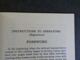 New York Central System Instructions for operators (signalmen) 1957