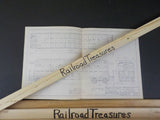 Blueprint Philadelphia & Reading 1870 Open End 47 ft. Coach car #68-87 BP#303