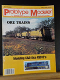 Prototype Modeler 1987 March April Ore trains NYC Stock car P&LE Flatcar D&WP