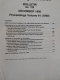 American Railway Engineering Association Bulletin 728 December 1990 Vol 91 AREA