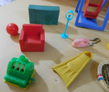 Vintage Dollhouse Furniture and Accessory Lot (37) Pieces Plastic