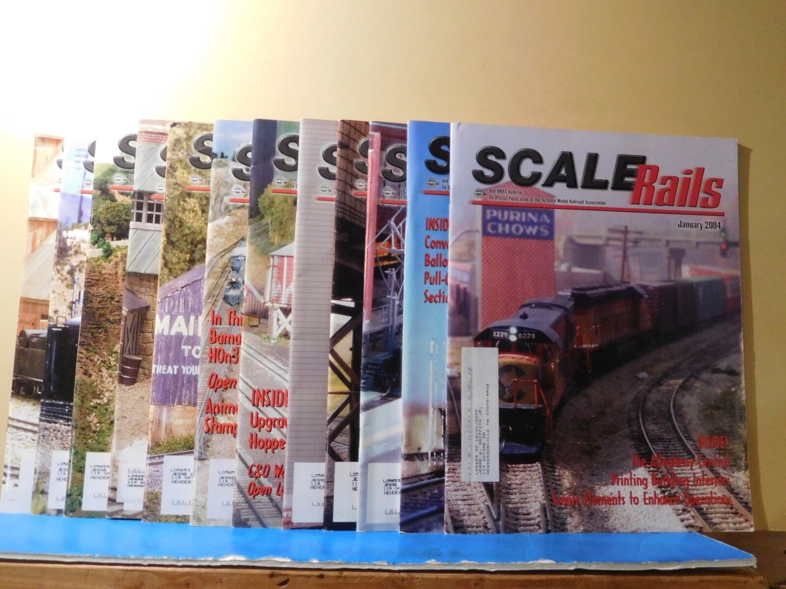 Scale Side Rails Scale Rails Complete Year 2004 12 Issues Scale Rails and NMRA Bulletin ...